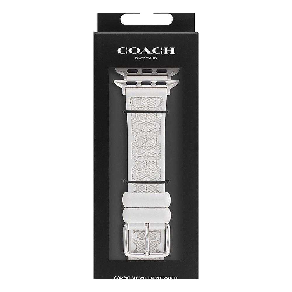 Correa Coach 14700210 Apple Watch 384041 mm Silicón Blanco MacStore