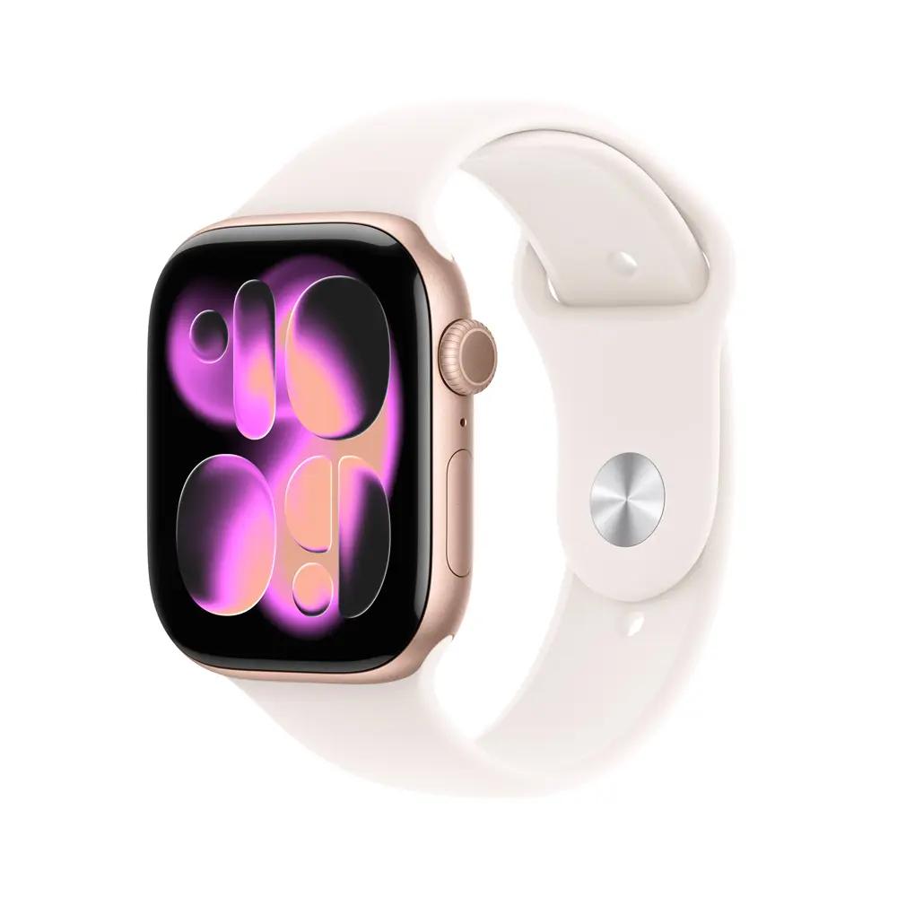 Comprar apple watch s11 oro rosa blanco estelar aluminio 46mm gps m l | MacStore Online
