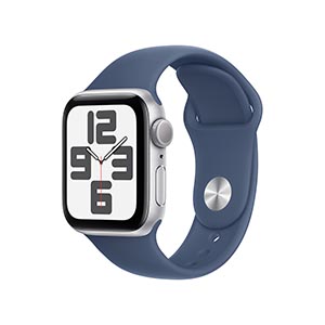 Compra Apple Watch MXEC3CL/A SE 2 GPS 40mm Aluminio Plata Dep Azul Demin S/M