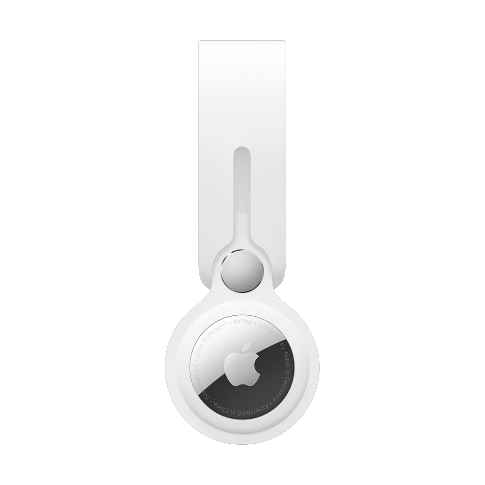 Oferta MacStore etiqueta airtag apple loop blanca