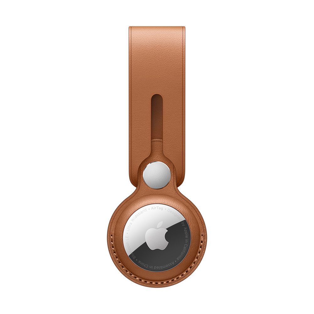 Oferta MacStore etiqueta airtag apple piel loop marron caramelo
