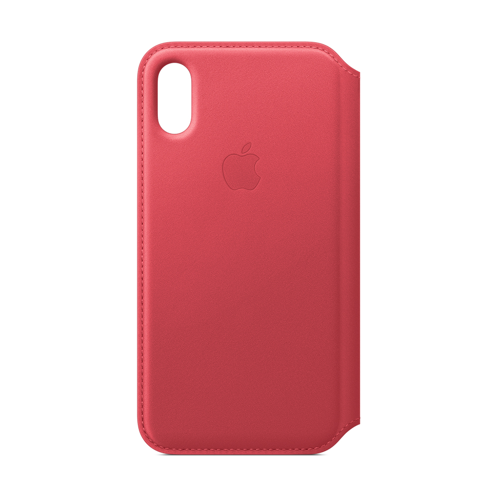 Oferta MacStore funda apple iphone xs max piel folio rosa peonia