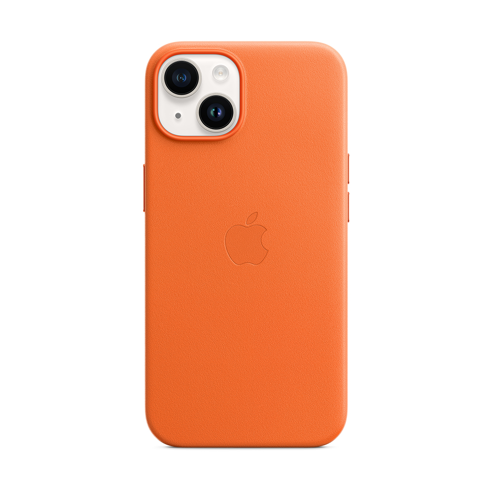 Oferta MacStore funda apple iphone 14 magsafe piel naranja