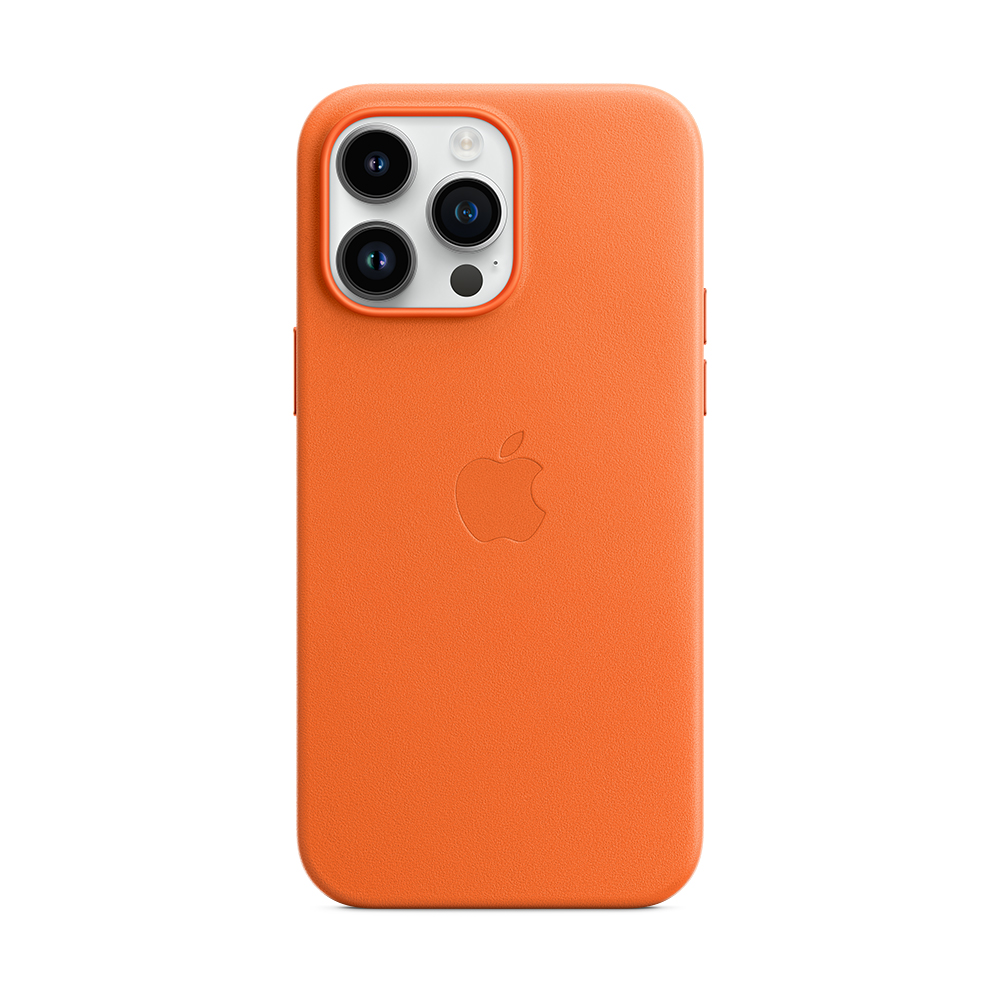 Oferta MacStore funda apple iphone 14 pro max magsafe piel naranja